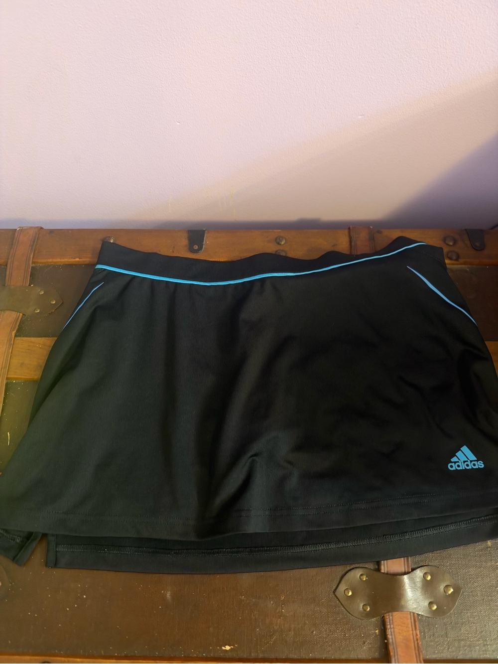 adidas Black Skater Skirt with Blue Piping